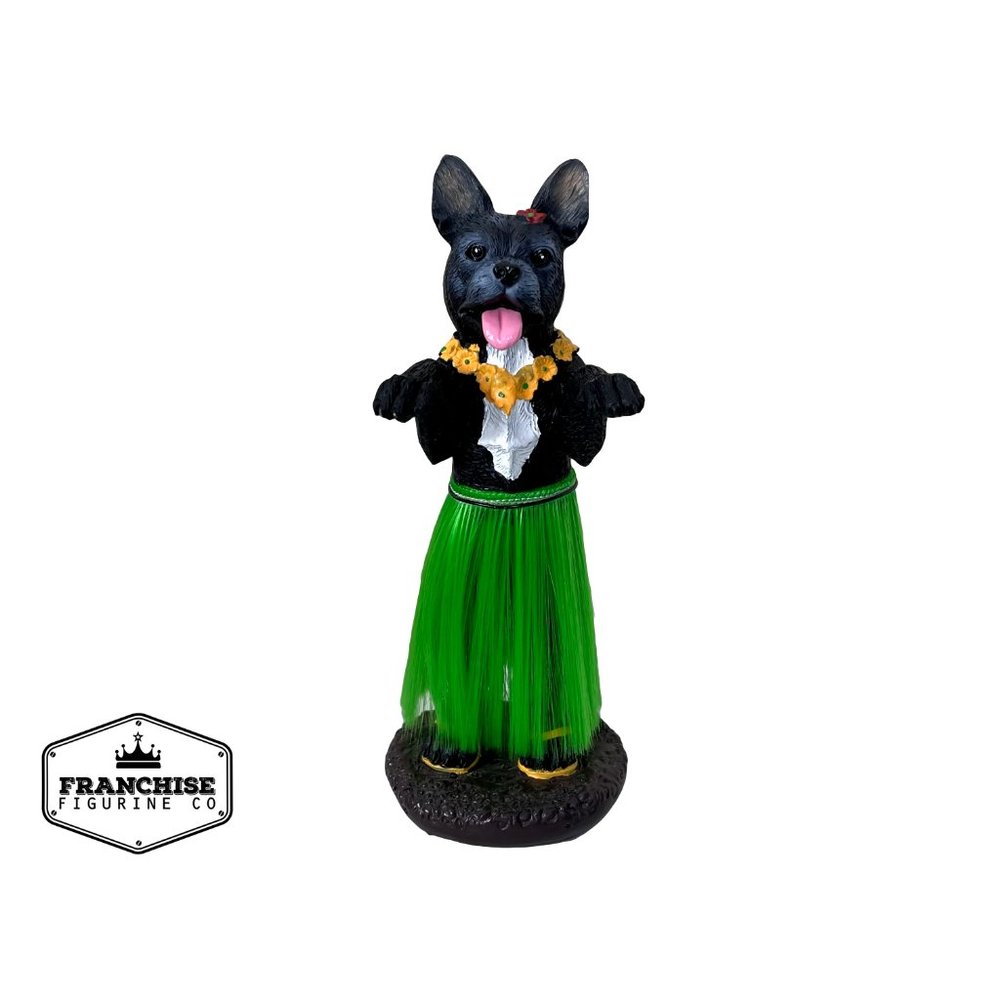 Dashboard Hula Dog French Bulldog Figurine Bobble